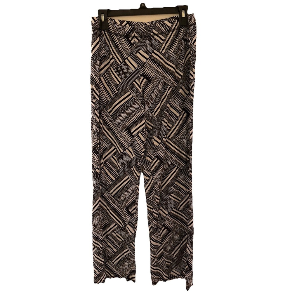 PINK Victoria Secret Lounge Pants Black White Geometric Large
